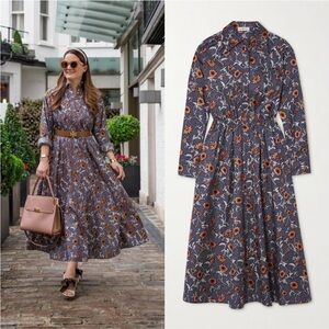 Tory Burch Eleanor Floral Silk Dress